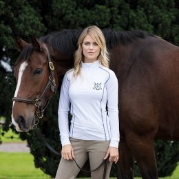 POLO PER EQUITAZIONE HORSEWARE ELENA L-S Donna, Manica Lunga 